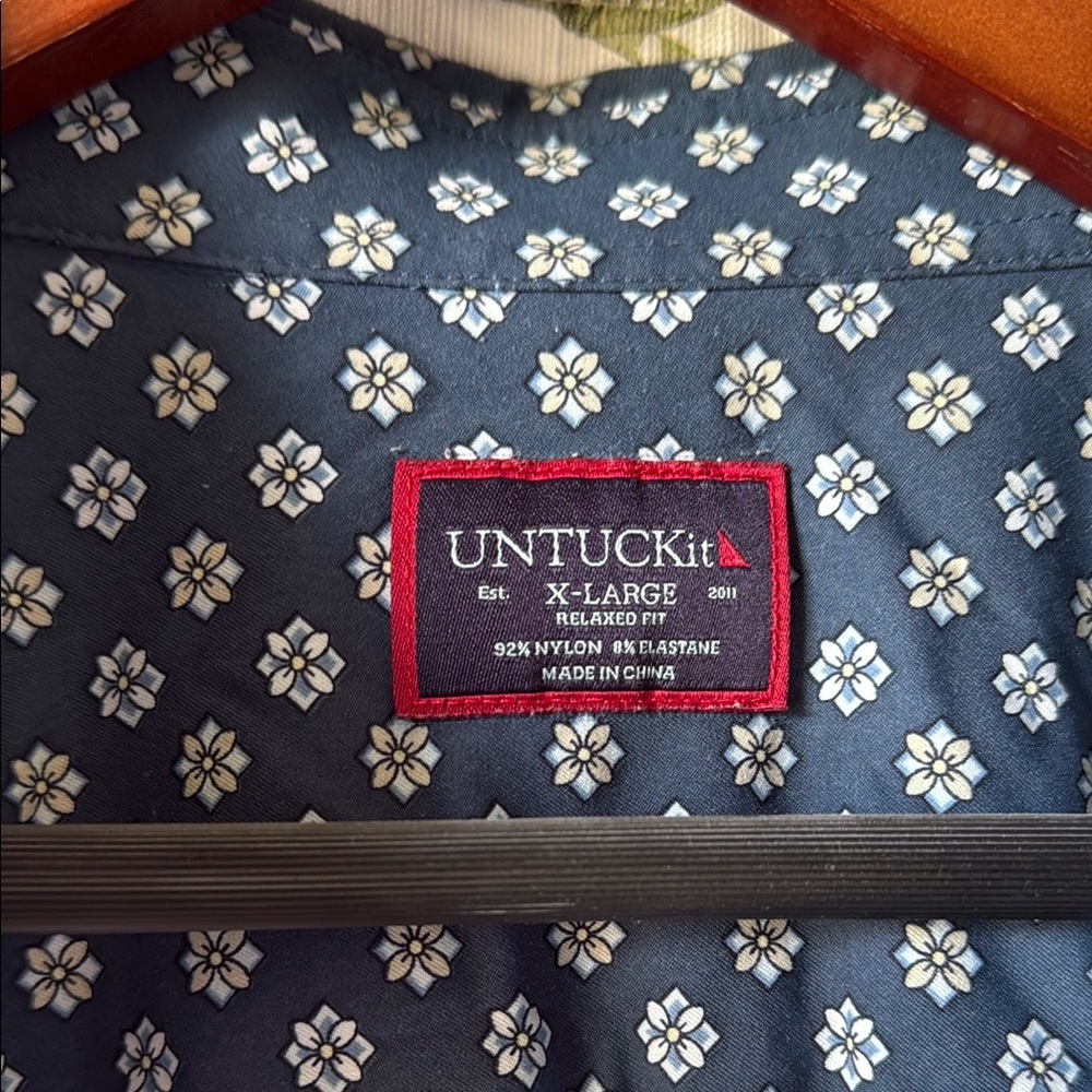 UNTUCKit Blue Floral Shirt
